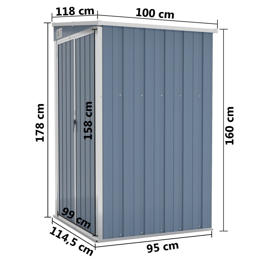 dimensions remise de jardin murale gris